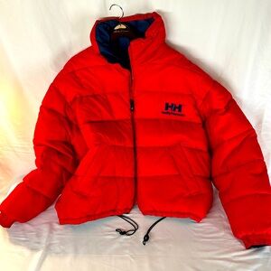 Helly Hanson Puffer Goose Down Coat Jacket Reversible!